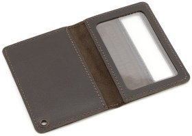 Обложка кожаная для удостоверения МВС (Міністерство внутрішніх справ України) 103341 темно-коричневая