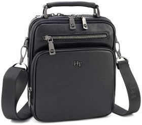 Чоловіча вертикальна шкіряна сумка з ручкою H.T Leather (10000)