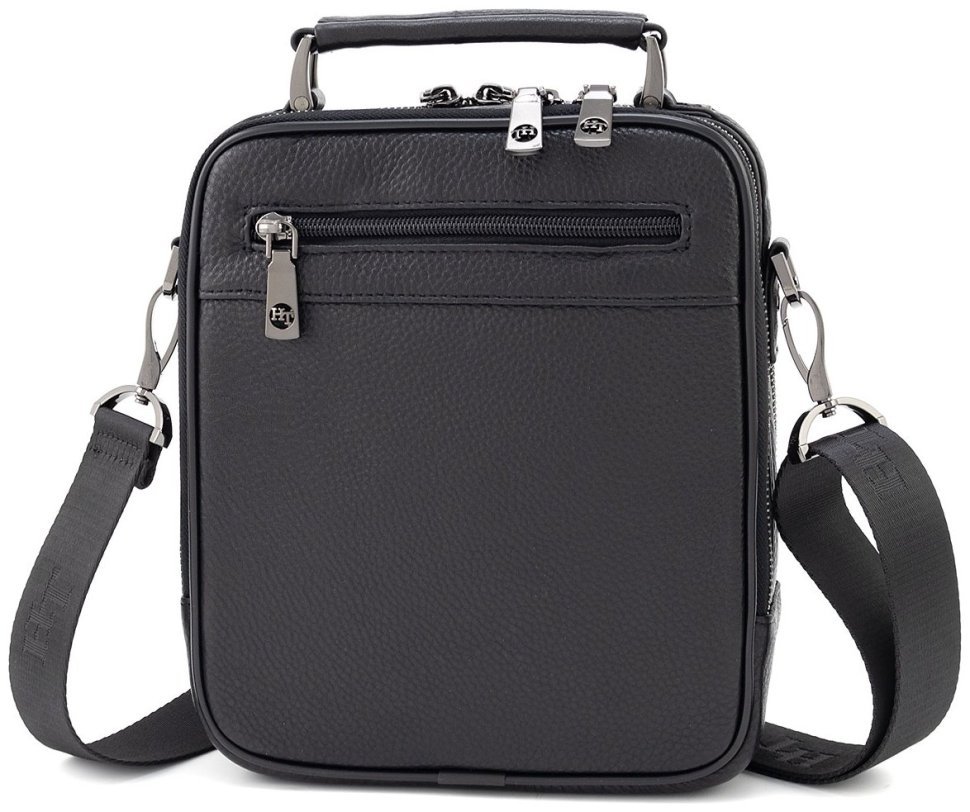 Мужская вертикальная кожаная сумка с ручкой H.T Leather (10000) modnotak фото №6