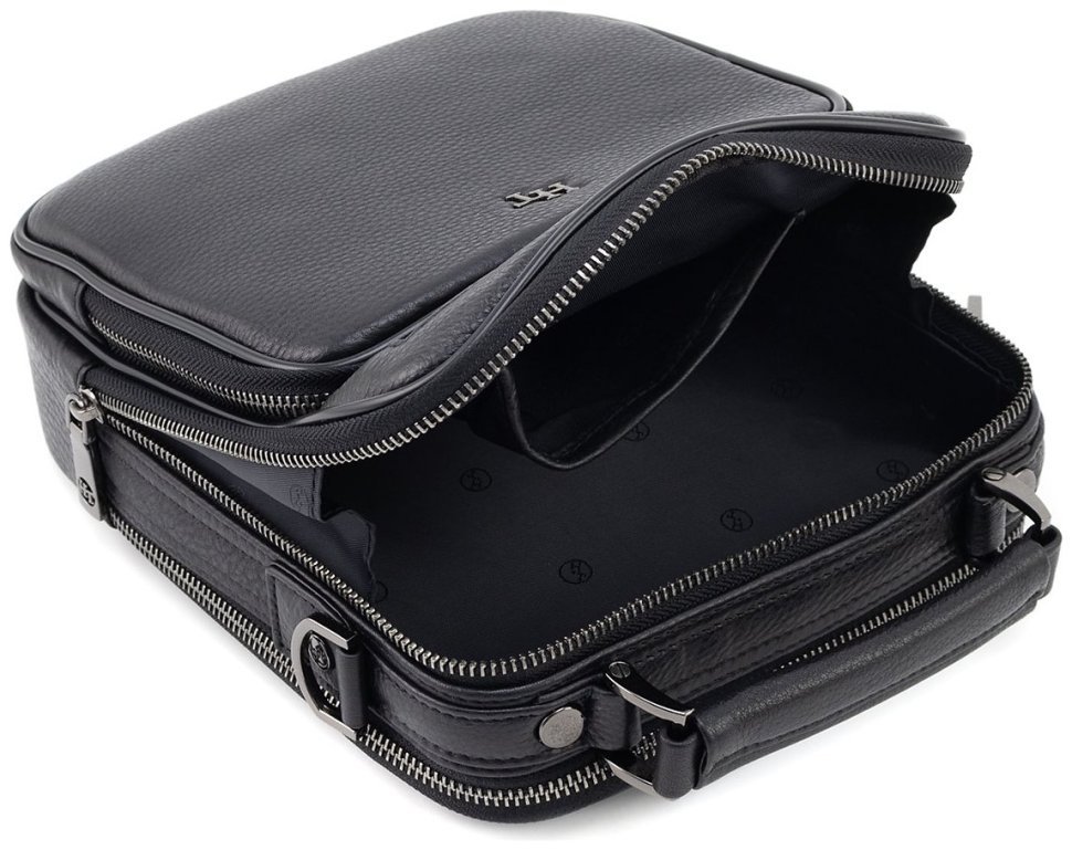 Мужская вертикальная кожаная сумка с ручкой H.T Leather (10000) modnotak фото №10