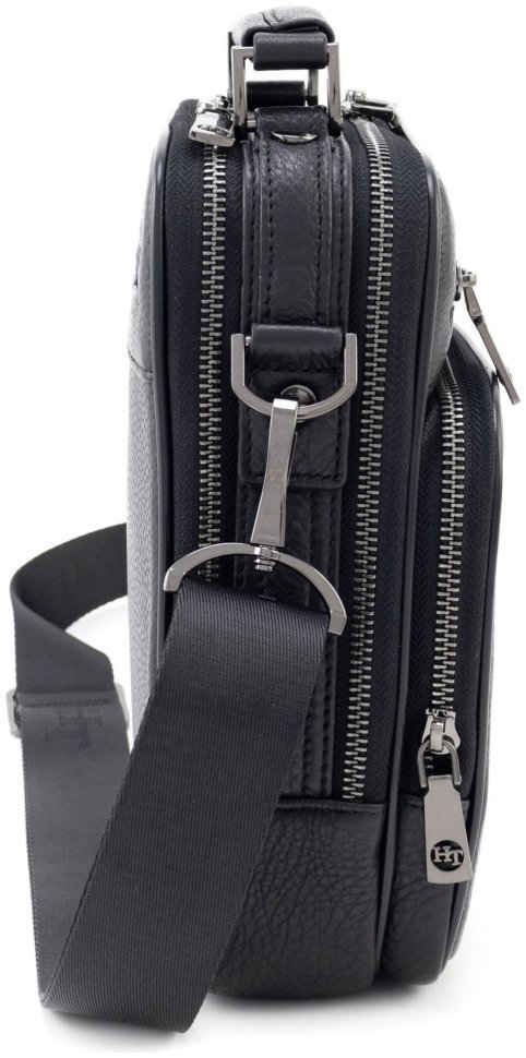 Мужская вертикальная кожаная сумка с ручкой H.T Leather (10000) modnotak фото №2