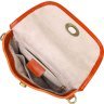 Женская сумка-кроссбоди из натуральной кожи рыжего цвета Vintage (2422091) - 4