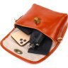 Женская сумка-кроссбоди из натуральной кожи рыжего цвета Vintage (2422091) - 6