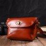 Женская сумка-кроссбоди из натуральной кожи рыжего цвета Vintage (2422091) - 7