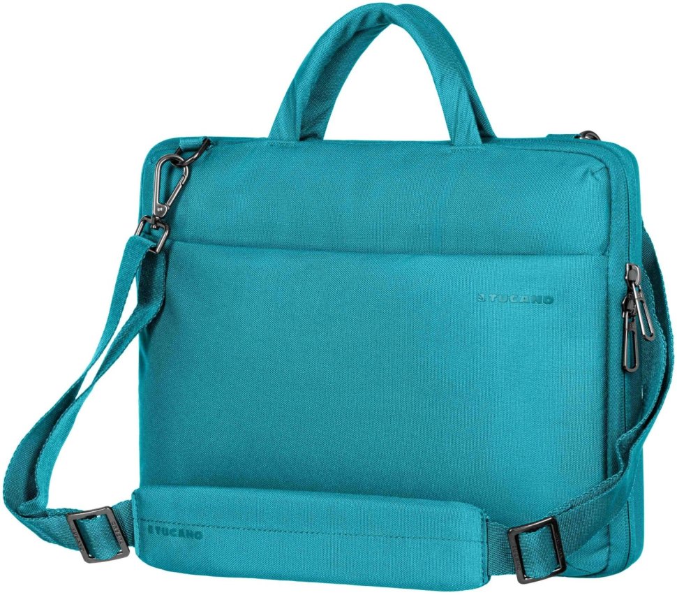 Компактная женская сумка из полиэстера для ноутбука до 14" голубого цветаTucano Darkolor 103541 modnotak фото №1