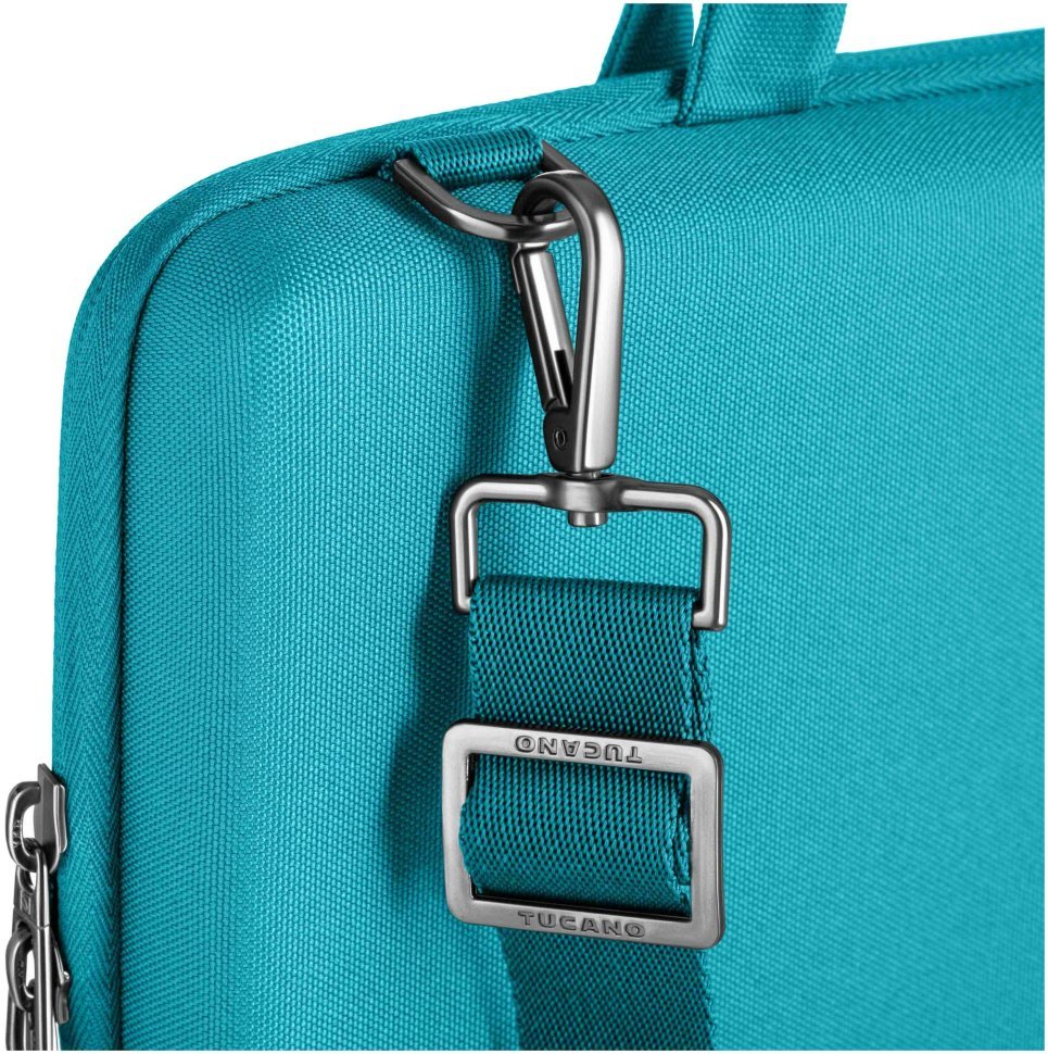 Компактная женская сумка из полиэстера для ноутбука до 14" голубого цветаTucano Darkolor 103541 modnotak фото №7
