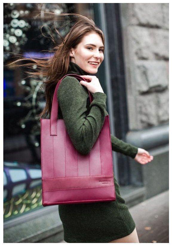 Бордова сумка шоппер з натуральної шкіри з ручками BlankNote Бетсі (12640) фото №8 Бордова сумка шоппер з натуральної шкіри з ручками BlankNote Бетсі (12640) modnotak фото №8