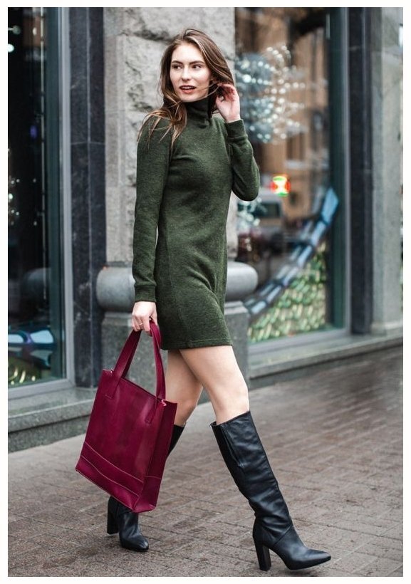 Бордова сумка шоппер з натуральної шкіри з ручками BlankNote Бетсі (12640) фото №9 Бордова сумка шоппер з натуральної шкіри з ручками BlankNote Бетсі (12640) modnotak фото №9