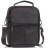 Коричневая недорогая мужская сумка-барсетка из натуральной кожи HD Leather (15809) - 1