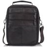 Коричневая недорогая мужская сумка-барсетка из натуральной кожи HD Leather (15809) - 3