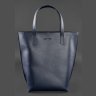 Темно-синяя вертикальная сумка шоппер из гладкой кожи BlankNote D.D. (12726) - 3
