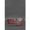 Жіночі сумки кроссбоді бордового кольору ручної роботи зі шкіри BlankNote Mini (12806) - 5