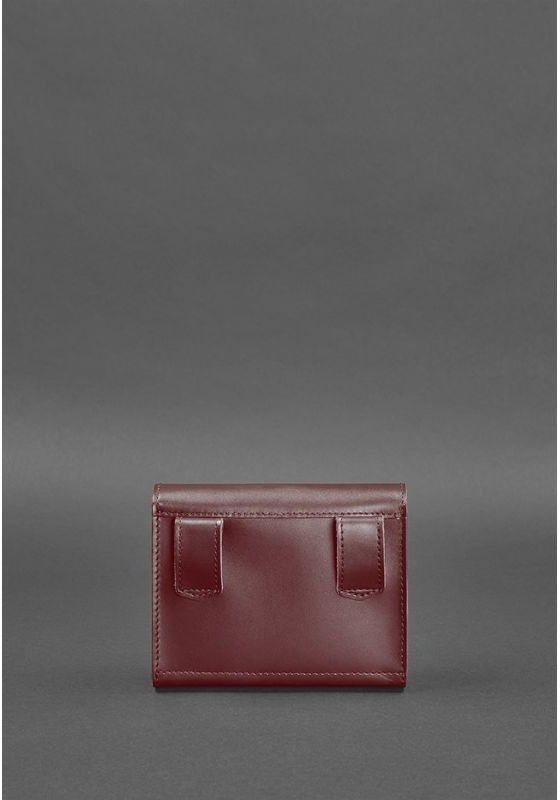 Женские сумки кроссбоди бордового цвета ручной работы из кожи BlankNote Mini (12806)