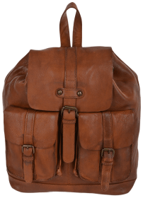 Вместительный рюкзак из натуральной кожи рыжего цвета Ashwood 94141 (Великобритания)