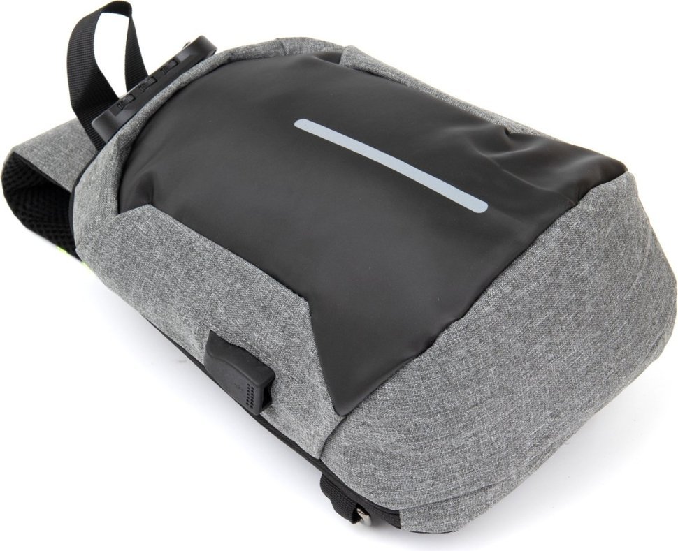 Текстильна ергономічна сумка-рюкзак через плече з кодовим замком Vintage (20554)