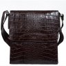 Добротная мужская сумка-планшет из натуральной кожи с эффектом под крокодила DESISAN (19206) - 1