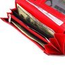 Червоний жіночий гаманець із натуральної лакової шкіри з тисненням під крокодила KARYA (2421127) - 5