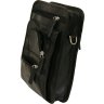 Мужская сумка из натуральной кожи черного цвета с ремешком на плечо Vip Collection (21101) - 2