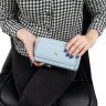 Большой женский кошелек из фактурной кожи на молнии с кнопкой и RFID-защитой Ashwood J54 голубого цвета 95441 фото №13 Большой женский кошелек из фактурной кожи на молнии с кнопкой и RFID-защитой Ashwood J54 голубого цвета 95441 modnotak фото - 13