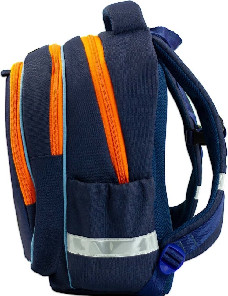 Темно-синий текстильный рюкзак для школы с принтом Bagland Butterfly 55641