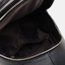 Чорна повсякденна чоловіча сумка-рюкзак на два відділення з натуральної шкіри Keizer (19325) - 5