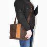 Мужская сумка коричневого цвета с яркими вставками VATTO (11683) - 2