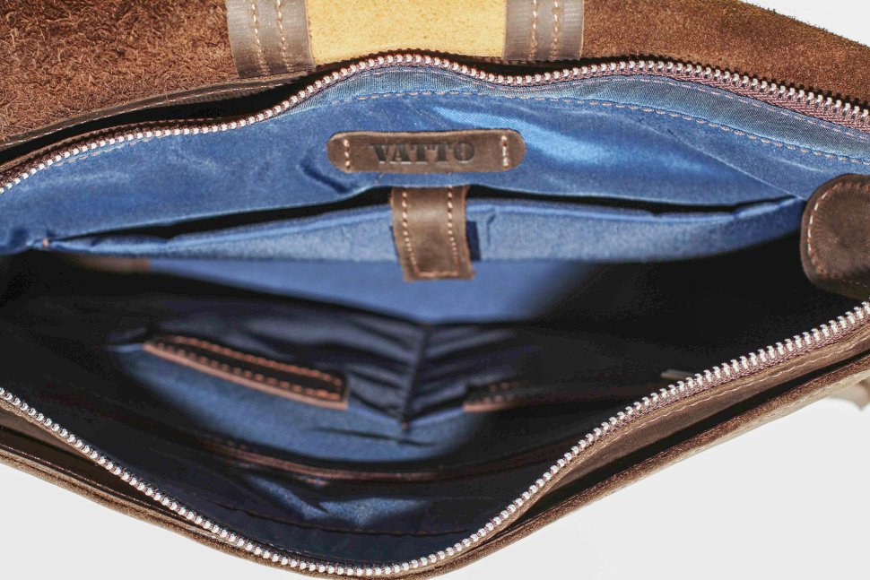 Мужская сумка коричневого цвета с яркими вставками VATTO (11683)