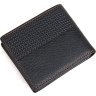 Черное мужское портмоне из натуральной кожи с коричневой строчкой Vintage (2414452) - 2