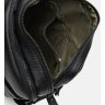 Средняя мужская кожаная сумка через плечо черного цвета Keizer (56241) - 6