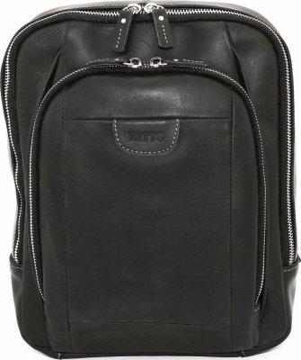 Винтажный мужской рюкзак из кожи Крейзи черного цвета VATTO (12082)