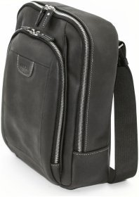 Винтажный мужской рюкзак из кожи Крейзи черного цвета VATTO (12082)