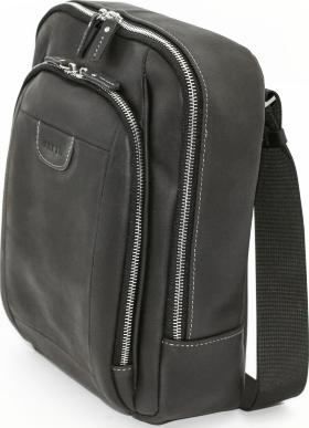 Винтажный мужской рюкзак из кожи Крейзи черного цвета VATTO (12082) - 2
