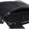 Тонка чоловіча сумка на плече зі шкіри флотар чорного кольору Borsa Leather (21319) - 5