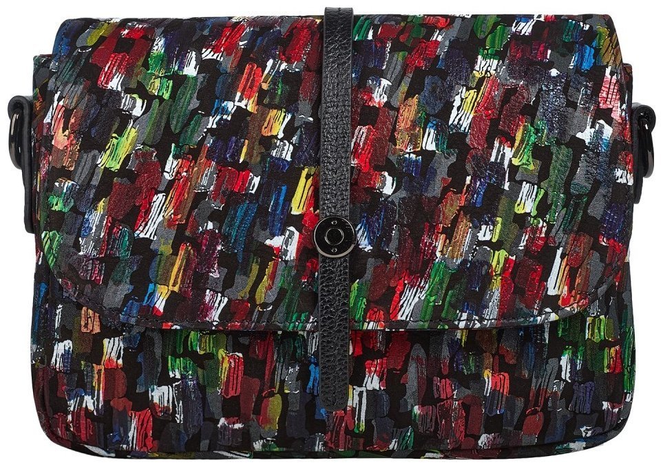 Яркая разноцветная женская сумка из натуральной кожи с клапаном на магните Desisan 107141 modnotak фото №1