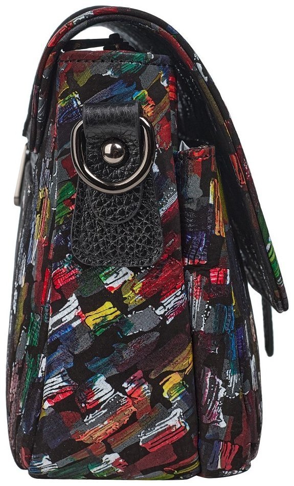 Яркая разноцветная женская сумка из натуральной кожи с клапаном на магните Desisan 107141 modnotak фото №3