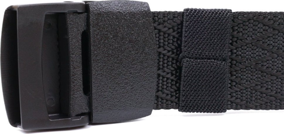 Черный текстильный мужской ремень с пряжкой-автомат Vintage (2420584)