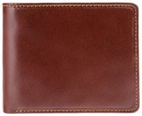 Коричневое мужское портмоне из натуральной кожи под купюры, карточки и монеты Visconti 77341