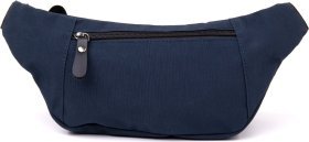 Темно-синя практична чоловіча сумка-бананка з нейлону Vintage (20637)