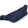 Темно-синяя практичная мужская сумка-бананка из нейлона Vintage (20637) - 4