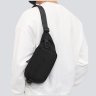 Поясная мужская сумка-бананка из текстиля черного цвета Confident 77441 - 3