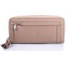 Кошелек на 2 отделения из натуральной зернистой кожи для женщин Desisan 107541 бежевого цвета modnotak фото - 2