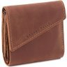 Компактний гаманець з вінтажної шкіри теракотового кольору Grande Pelle 67841 - 1