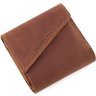 Компактний гаманець з вінтажної шкіри теракотового кольору Grande Pelle 67841 - 4