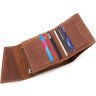 Компактный кошелек из винтажной кожи терракотового цвета Grande Pelle 67841 - 5