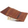 Компактний гаманець з вінтажної шкіри теракотового кольору Grande Pelle 67841 - 6
