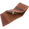Компактний гаманець з вінтажної шкіри теракотового кольору Grande Pelle 67841 - 8