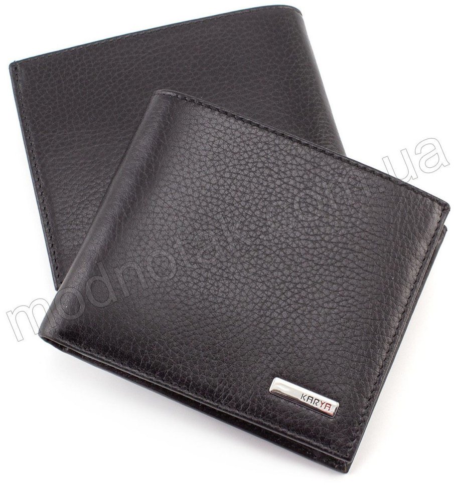 Чоловік шкіряний гаманець без застібки KARYA (0910-45)