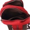 Середня жіноча сумка-рюкзак із бордового текстилю Vintage 2422144 - 4
