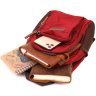 Середня жіноча сумка-рюкзак із бордового текстилю Vintage 2422144 - 6