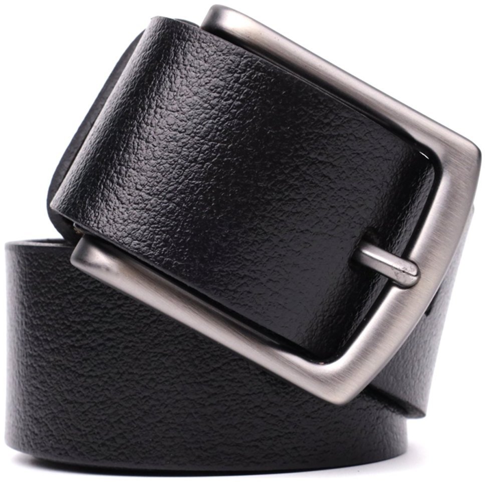 Качественный мужской ремень из натуральной кожи черного цвета BOND 108541 modnotak фото №2